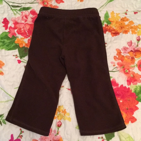 8/15 Chocolate brown fleece flared bottoms - Picture 2 of 3